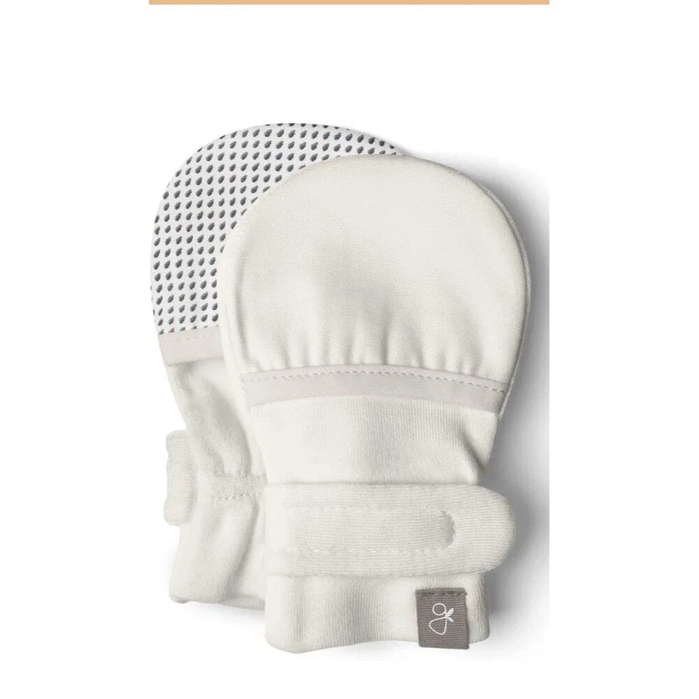 goumikids Bamboo Cotton Mitts Anti-Scratch Soft Stay-On 0-3 Months Cloud Color